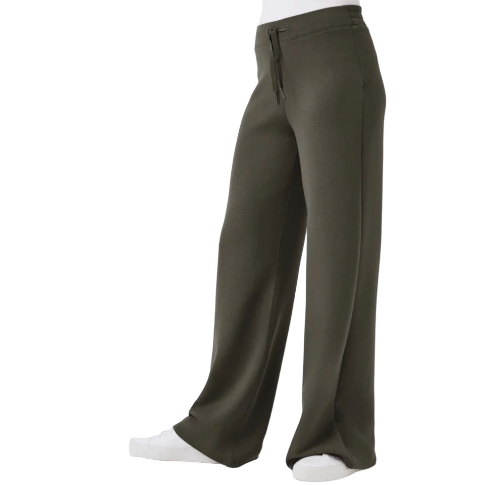 Spanx Women’s Airessentials Wide Leg Pants Dark Palm Green Large